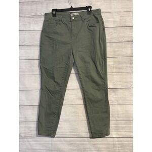 Royalty For Me High Rise Ankle Pants Women's 12 Green Stretch Tapered